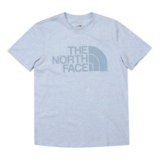 THE NORTH FACE Classic Logo Printing Solid Color Short Sleeve Unisex Blue 4NFO-KL6