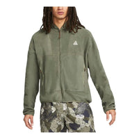 Men's Nike Solid Color Logo Zipper Long Sleeves Jacket Green DN3916-325