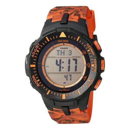 Men's CASIO PRO TREK Watch Mens Orange Digital PRG-300CM-4CR
