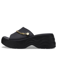 (WMNS) Crocs Skyline Shimmer Slides 'Black Gold' 208582-072