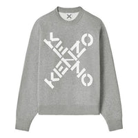 Men's KENZO SS20 Pullover Logo Round Neck Long Sleeves Gray FA65SW5214MS-95