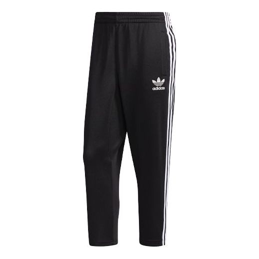 adidas originals Classic Stripe Loose Straight Cozy Casual Sports Pants Black DN8039