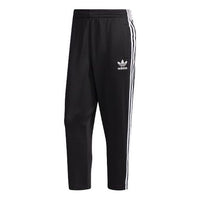 adidas originals Classic Stripe Loose Straight Cozy Casual Sports Pants Black DN8039