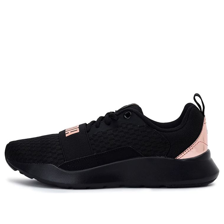 (WMNS) PUMA Wired Metallic SoftFoam 'Black Pink' 374624-01