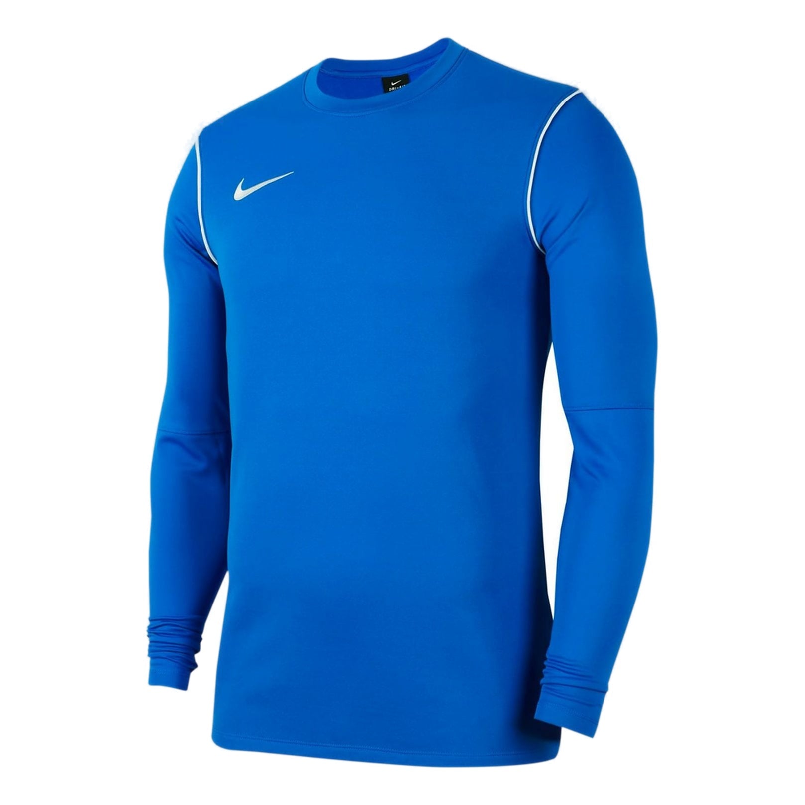 Men's Nike Solid Color Logo Printing Round Neck Pullover Long Sleeves Us Edition Blue T-Shirt BV6875-463