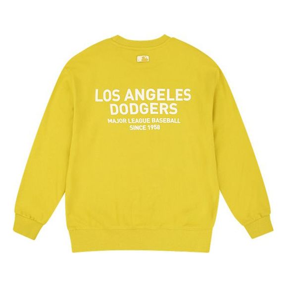 MLB Los Angeles Dodgers Loose Printing Logo Athleisure Casual Sports Long Sleeves Unisex Yellow 31MT21011-07Y