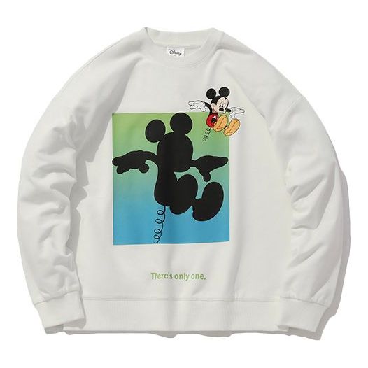 (WMNS) Li-Ning x Disney Mickey Mouse Loose Pullover 'White Blue Green' AWDQ242-2