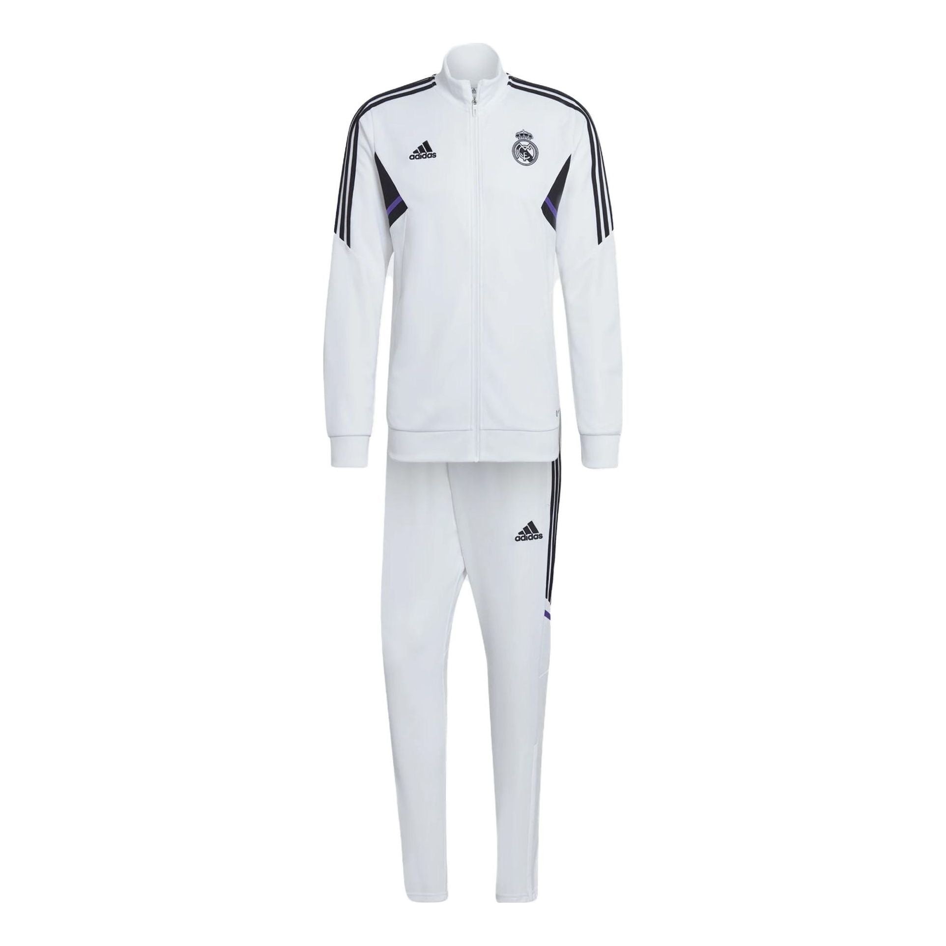 adidas 2022-2023 Real Madrid Tracksuit Asia Sizing 'White' HG4017
