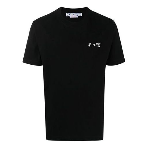Off-White SS22 Logo Printing Short Sleeve Black OMAA027C99JER0041001