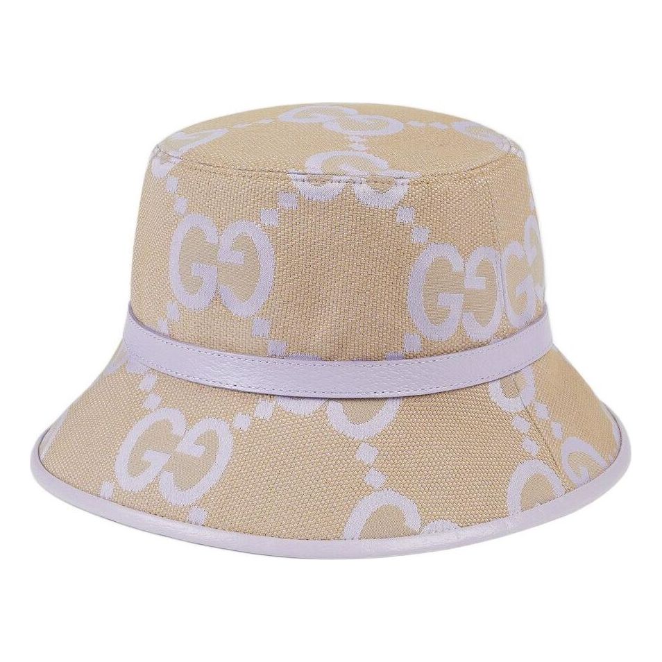 (WMNS) Gucci Jumbo GG Bucket Hat 'Beige Lilac' 730336-3HAPT-8871