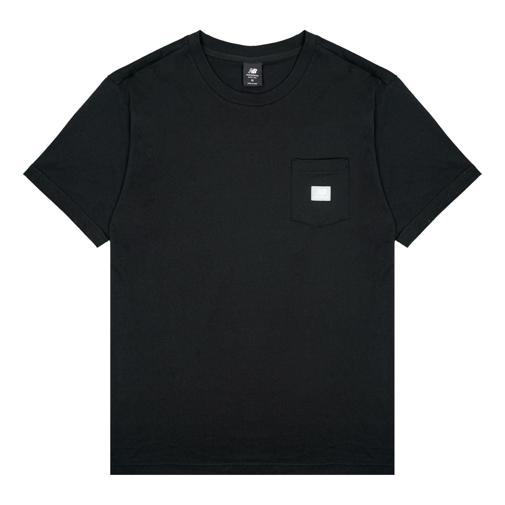 New Balance Pocket Small Logo Round Neck Short Sleeve Black AMT01567-BK