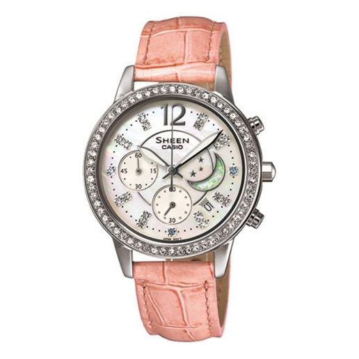 CASIO SHEEN es DR Orange/White Waterproof Orange Pink Pink Analog SHE-5018L-4A