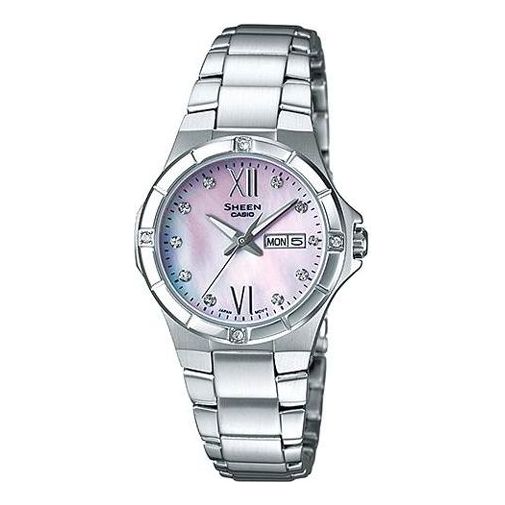CASIO SHEEN Quartz Stainless Steel Strap Silver Analog SHE-4022D-4A