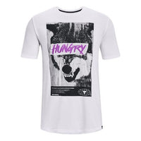 Under Armour Project Rock Statement Hungry T-shirt 'White' 1374844-100