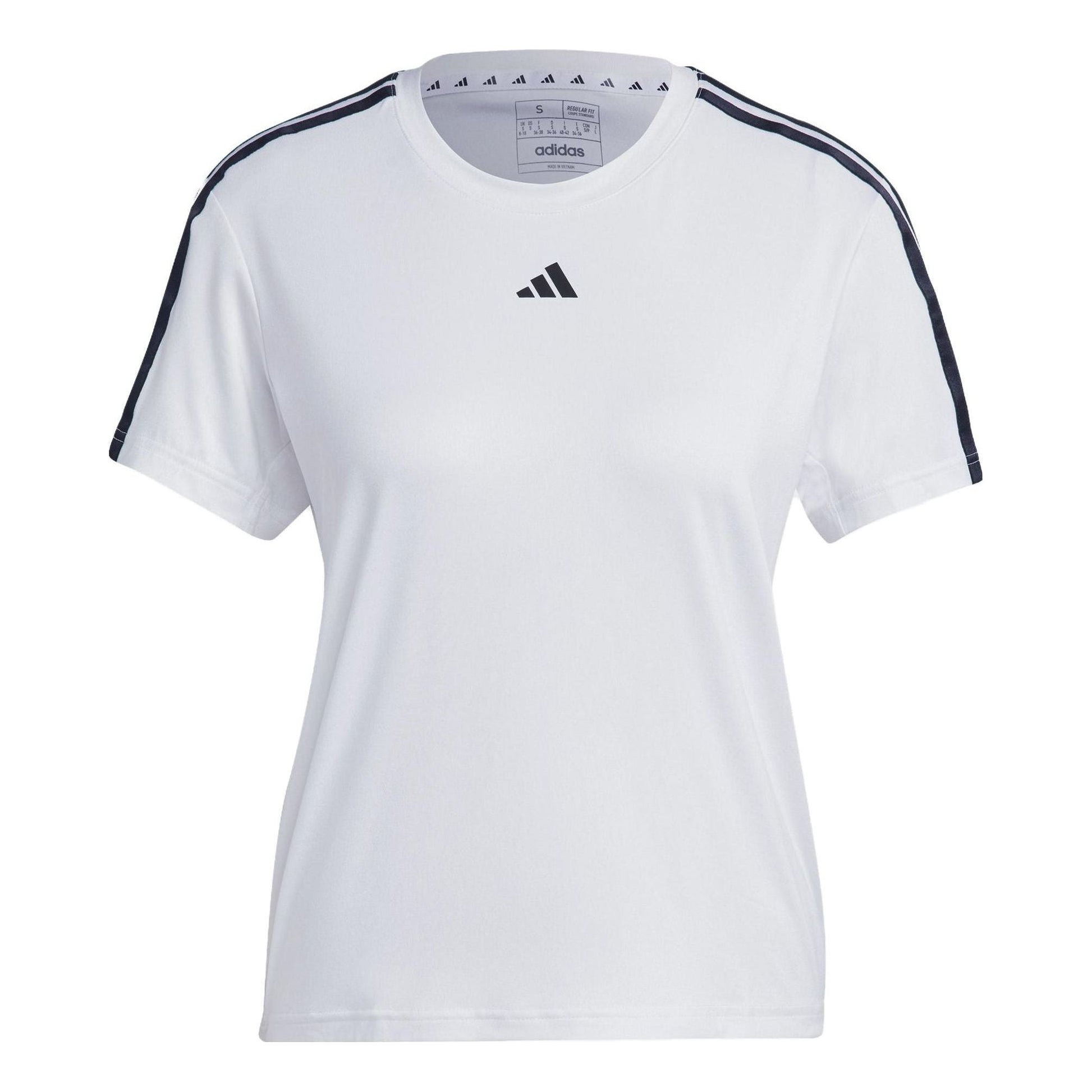 (WMNS) adidas Aeroready Train Essentials 3-Stripes T-Shirt Asia Sizing 'White Black' IC5040