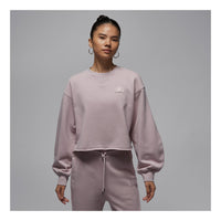 (WMNS) Air Jordan Flight Fleece Mid-Length Crew Neck Sweatshirt 'Particle Rose Red' IF1007-627