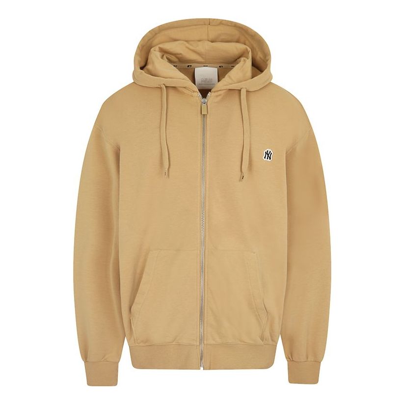 MLB Unisex New York Yankees Embroidery Hooded Jacket Camel 31TR01011-50B