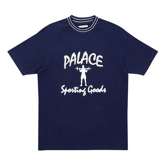 PALACE Sporty Breddas Graffiti Sports Short Sleeve Unisex Navy Blue P19ES084