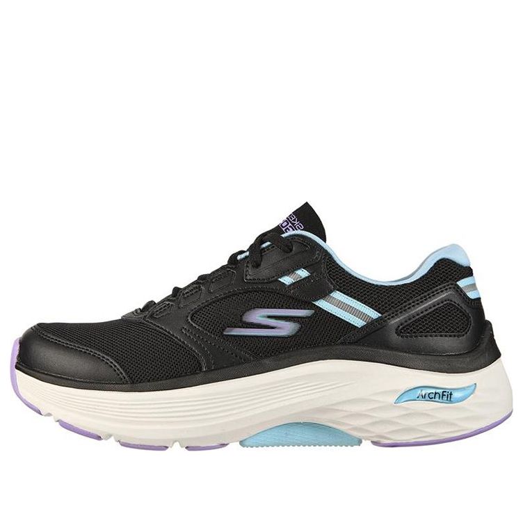 (WMNS) Skechers Max Cushioning Arch Fit Low-Top Running Shoes Black 128301-BKAQ