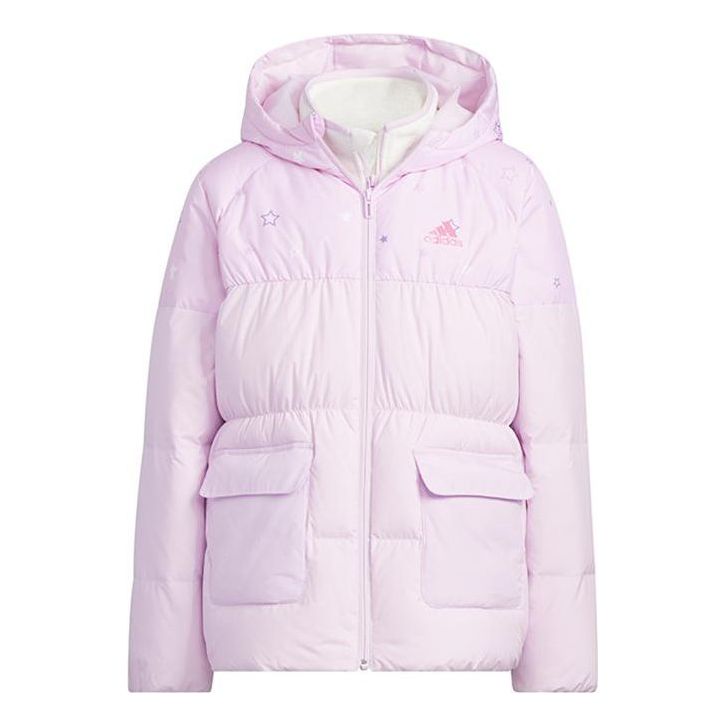 (GS) adidas Originals 2-In-1 Down Jacket 'Pink White' IQ1357