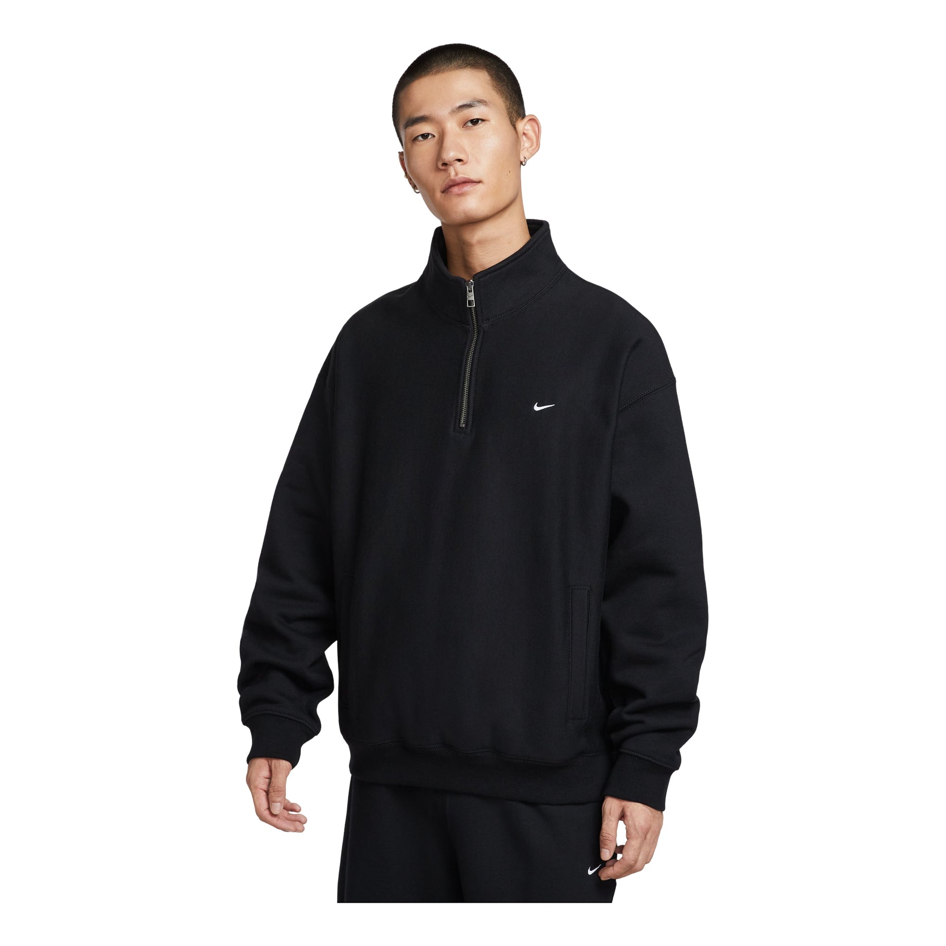 Nike Solo Swoosh Plush Top 'Black White' HV1095-010