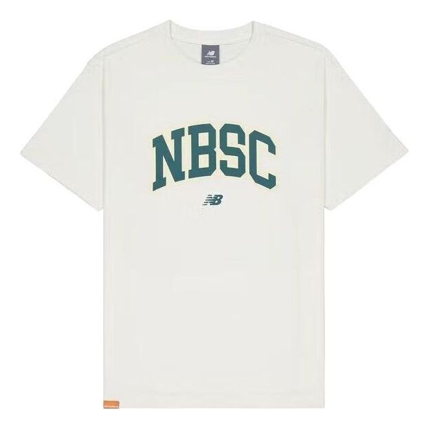 New Balance Big NBSC Graphic T-Shirt Asia Sizing 'White Green' AMT42322-CIC