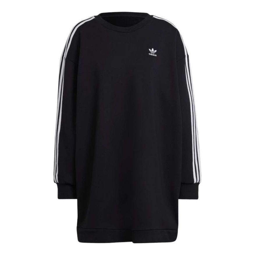 (WMNS) adidas Adicolor Classics Long Sleeve Sweatshirt Dress Asia Sizing 'Black' HM4688
