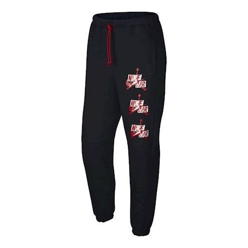Air Jordan Flying Man logo Bundle Feet Sports Long Pants Black CK6739-010