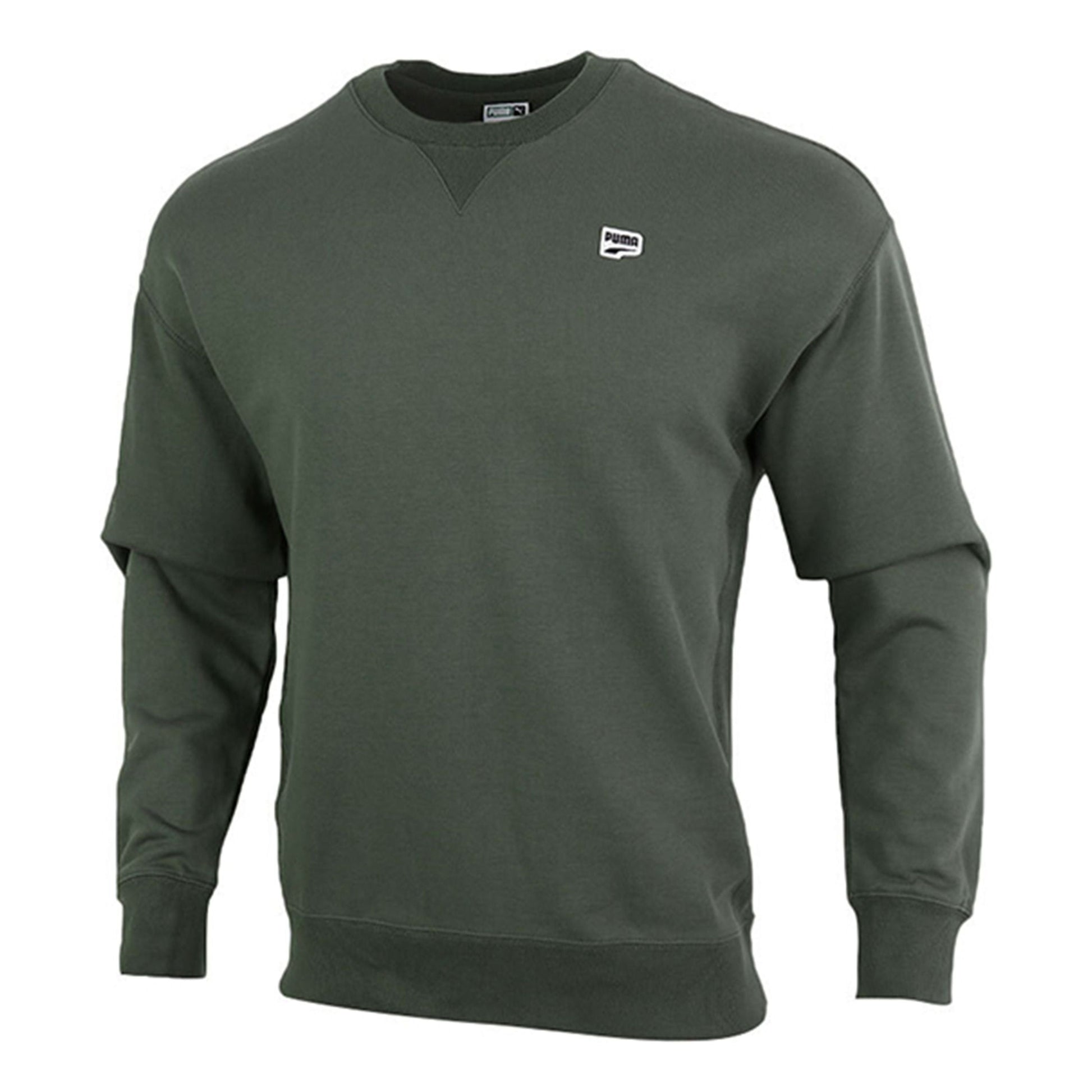 PUMA Downtown Crewneck Sweatshirt 'Green White' 599173-64