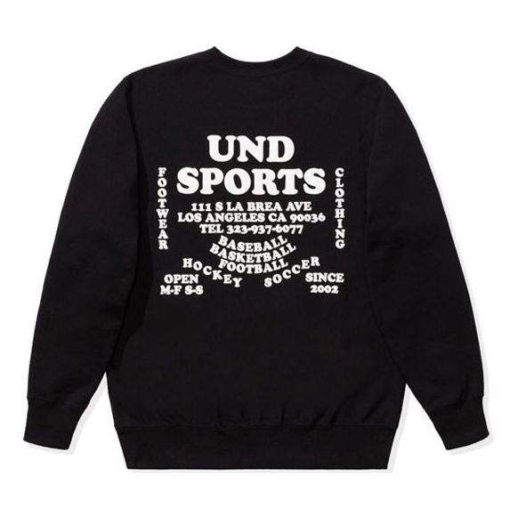 UNDEFEATED SS20 Shop Crewnec Alphabet Printing Round Neck Pullover Unisex Black 70002