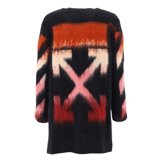 (WMNS) Off-White Geometric Gradient Mohair Sweater Black OWHE009E19B7406810B4