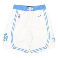 Nike NBA Basketball Sports Shorts SW Fan Edition Los Angeles Lakers White CN1976-100