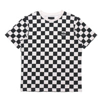 Vans Checker Grid Athleisure Casual Sports Short Sleeve Couple Style Black VN0A54IDJ0Z