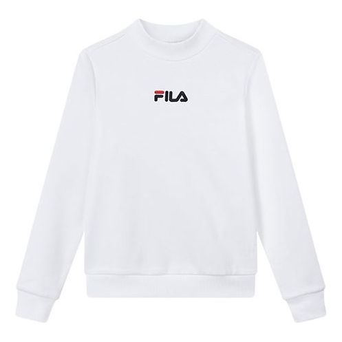 (WMNS) FILA Embroidery Logo Sweatshirt White F11W018202F-WT