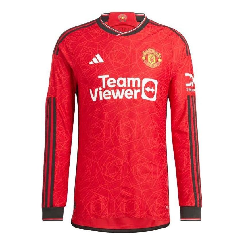 adidas Manchester United 23/24 Long Sleeve Home Authentic Jersey 'Team Collegiate Red' IP1728