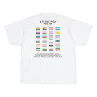 Balenciaga Pride 22 Oversized Cotton T-Shirt 'White Black' 694576TMVO20904