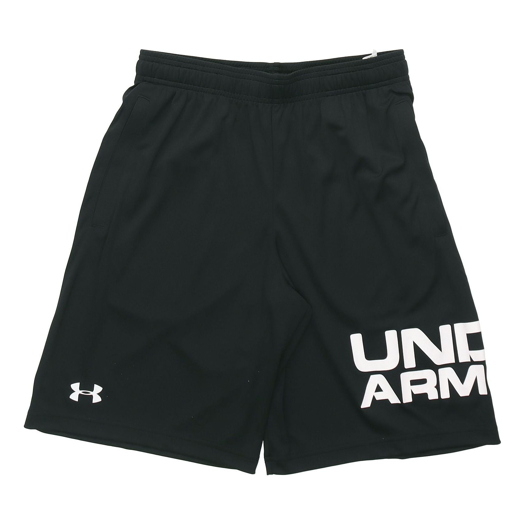 Under Armour Tech Wordmark Sports Shorts 'Black White' 1351653-001