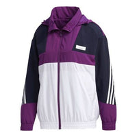 (WMNS) adidas neo Printing Hooded Jacket Purple FU1068