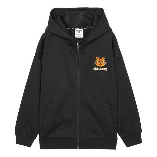 (GS) Skechers CNY Series Graphic Jacket 'Black Red' L122K095