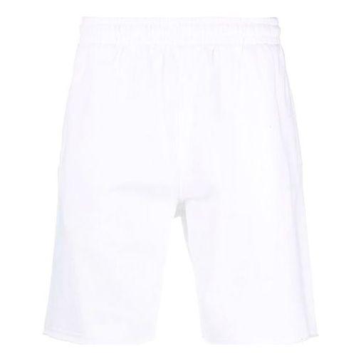 Off-White FW21 Logo Knee-Length Sports Shorts Version White OMCI006F21FLE0070184