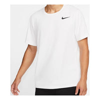 Nike Pro Short Sleeve Training Tops Breathable Quick Dry White CJ4612-100