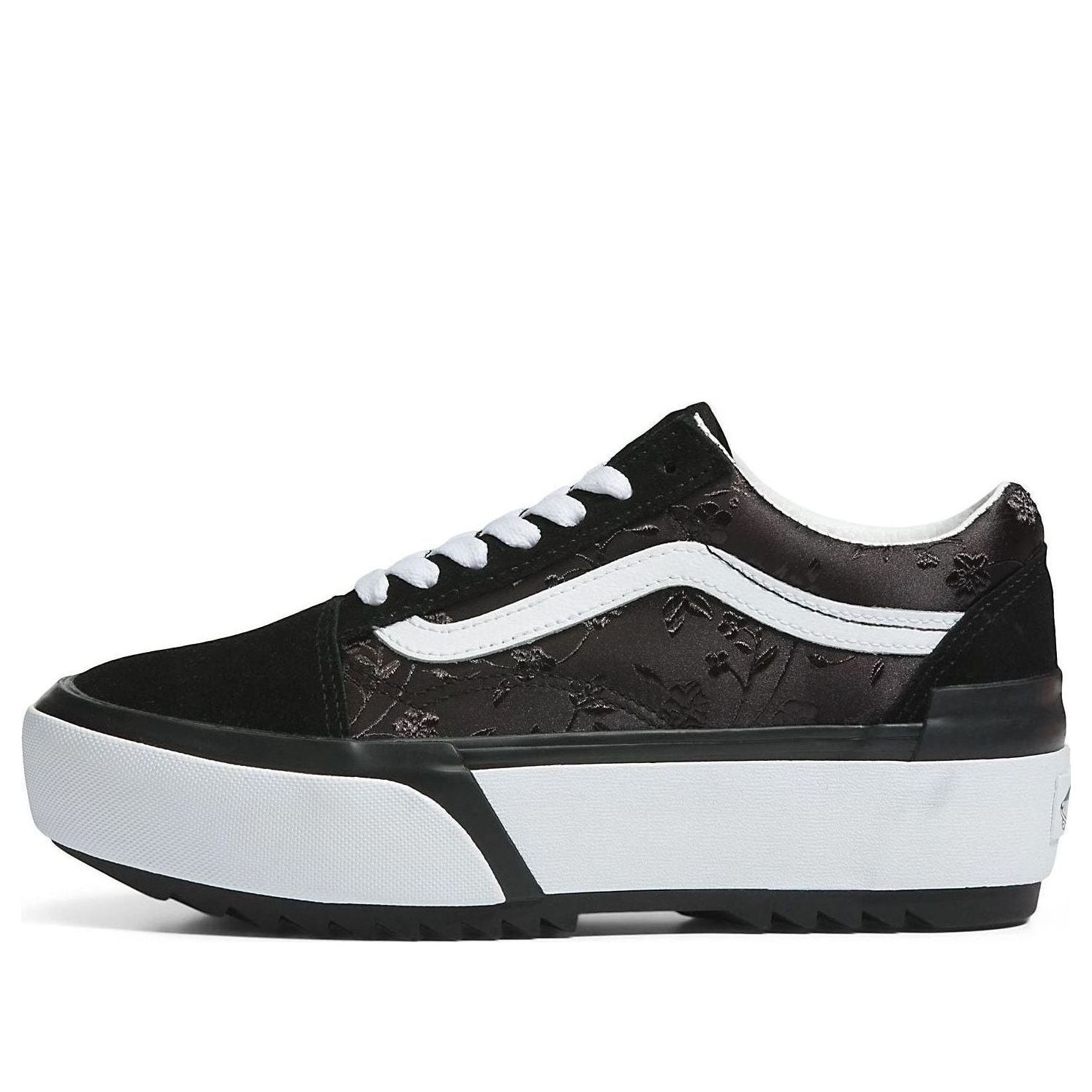 (WMNS) Vans Old Skool Stacked Shoes 'Satin Floral Black' VN0A4U15BLK