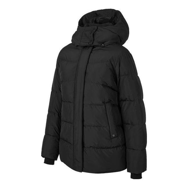 (WMNS) Skechers Warm Mid-Length Hooded Down Jacket 'Black' P423W023-0018