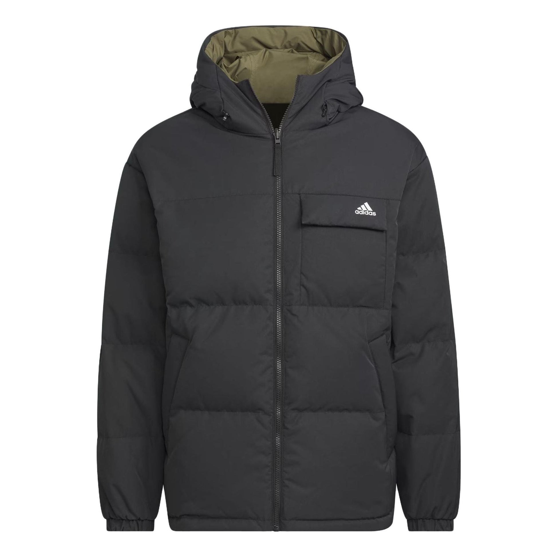 adidas Reversible Down Jacket 'Black Green' IV7569