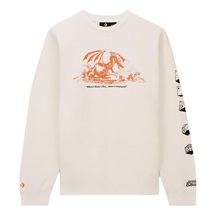 Converse x Dungeons & Dragons Crewneck T-Shirt Asia Sizing 'Egret' 10027141-A01