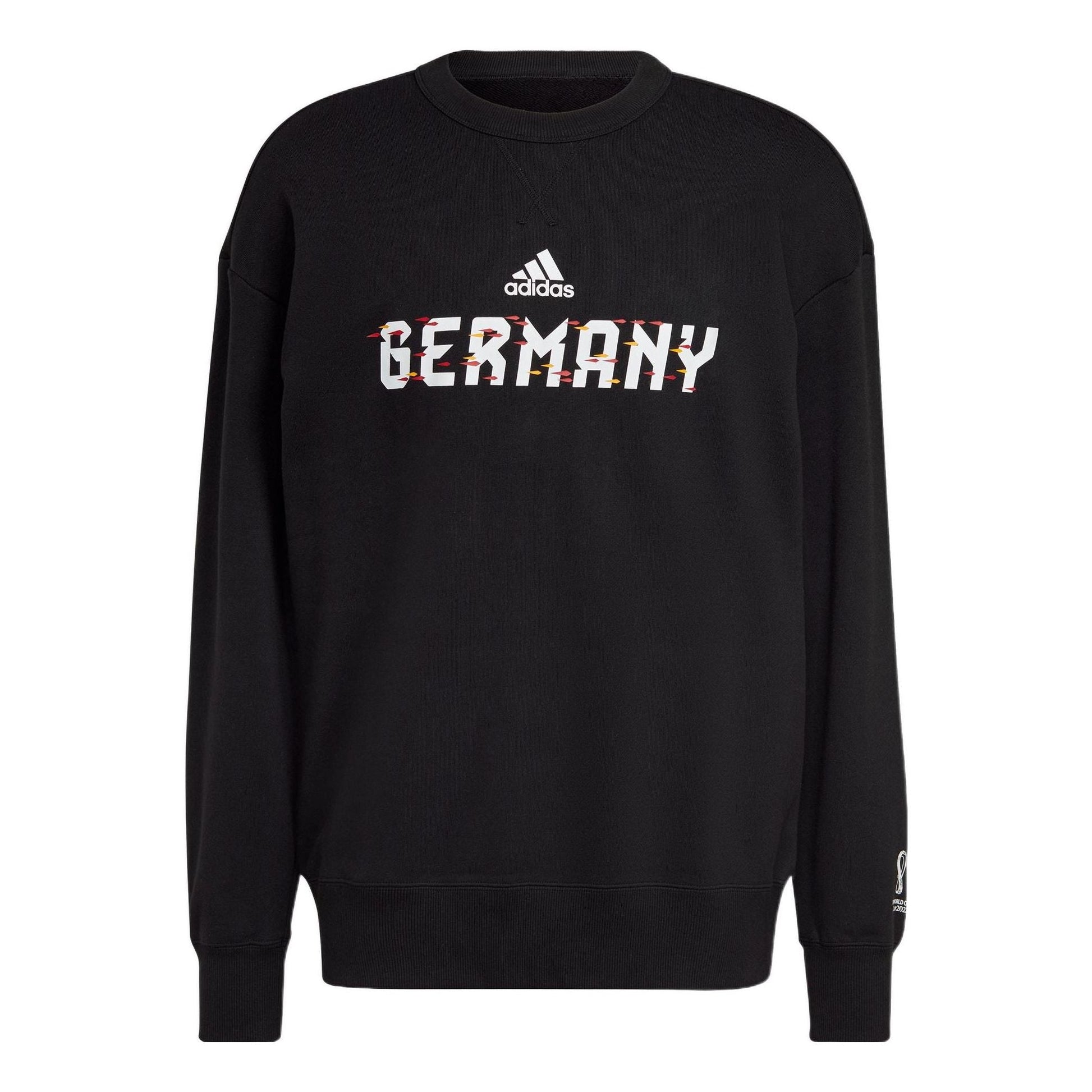 adidas Solid Color Brand Round Neck Long Sleeves Hoodie Men's Black HD6352