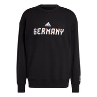 adidas Solid Color Brand Round Neck Long Sleeves Hoodie Men's Black HD6352
