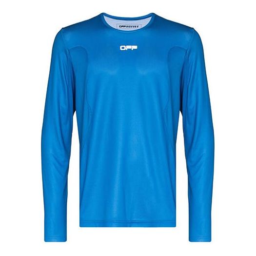 Off-White Alphabet Printing Long Sleeves Sports Long Sleeves Ordinary Version Blue OMVB017I21FAB00145014501