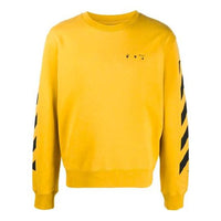 Off-White logo Pattern Printing Long Sleeves Version Yellow OMBA025F20FLE0061610