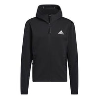 adidas Logo Printing Loose Hooded Jacket Black H17607
